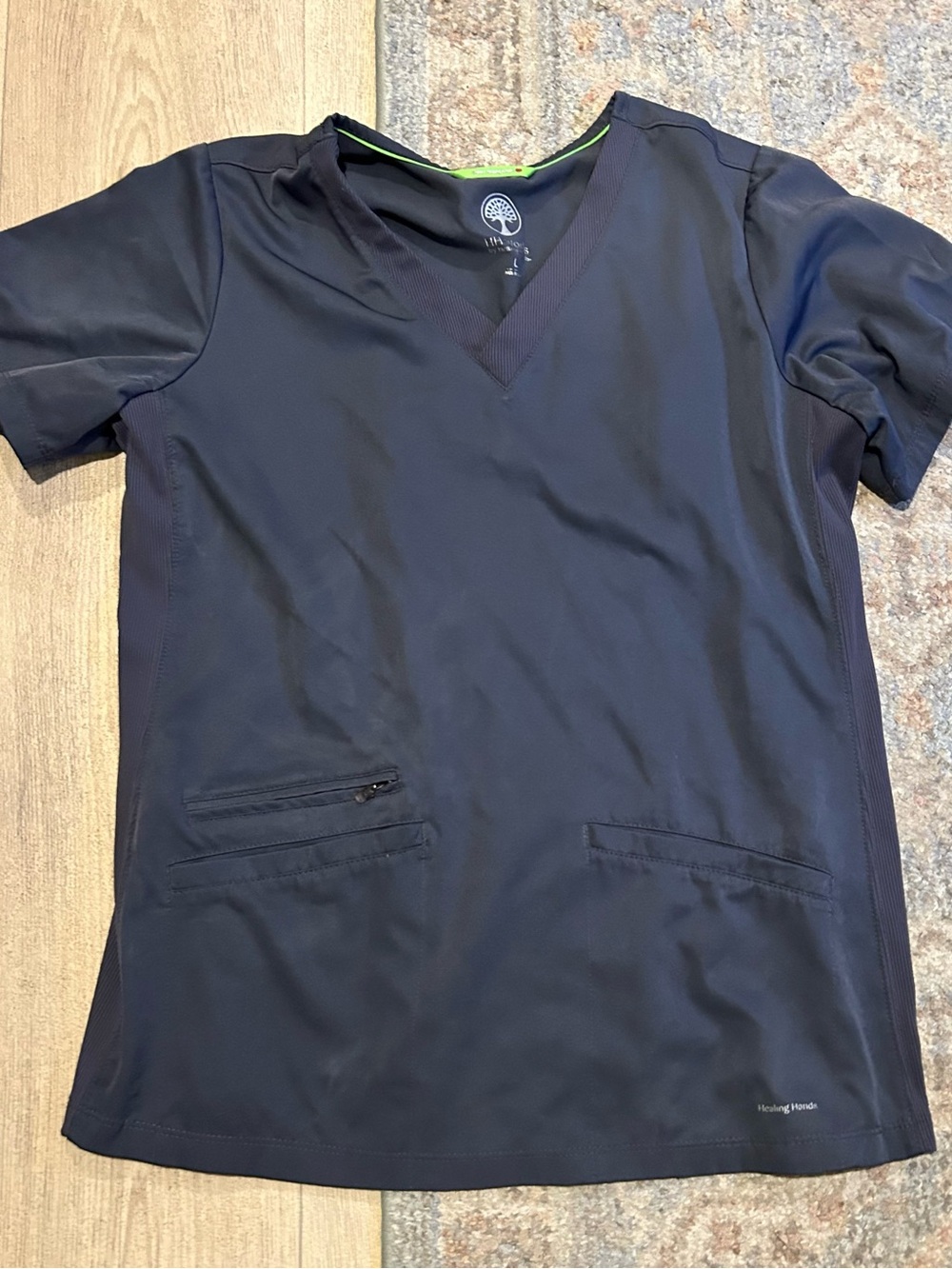 Healing Hands Kids Navy V-Neck Scrub Top